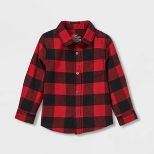 Cat & Jack Flannel Button Down Shirt 2t.